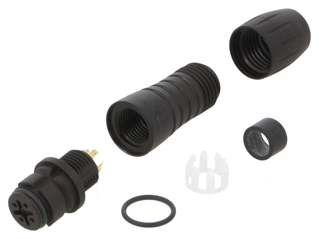 Connector: rond; stekker; 620; vrouwelijk; PIN: 4; niet afgeschermd Connector: rond; stekker; 620; vrouwelijk; PIN: 4; niet afgeschermd